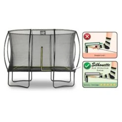EXIT Toys - Trampoline Avec Filet De Sécurité - Rectangulaire - 214x305cm -Trampoline Rabais Boutique exit toys trampoline avec filet de securite rectangulaire 214x305cm 3