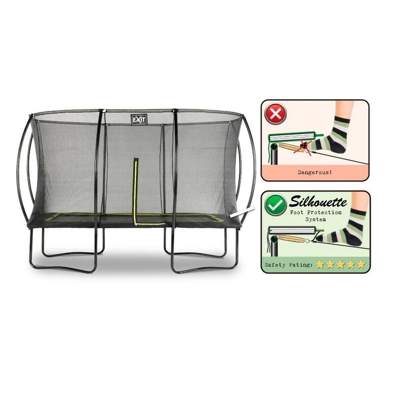 EXIT Toys - Trampoline Avec Filet De Sécurité - Rectangulaire - 244x366cm 6 EXIT Toys - Trampoline Avec Filet De Sécurité - Rectangulaire - 244x366cm – Image 4