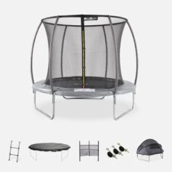 Trampoline 250cm Filet Intérieur + Accessoires + Tente I Sweeek