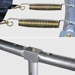 Trampoline 460cm - Neptune XXL Bleu Et Filet, échelle, Bâche, Filet Chaussures, -Trampoline Rabais Boutique trampoline 460cm neptune xxl bleu et filet echelle bache filet chaussures 4