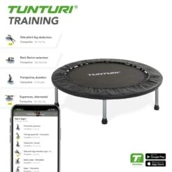 Tunturi Trampoline De Fitness - Pour L'intérieur - Bord De Sécurité Inclus - Ø95 Cm -Trampoline Rabais Boutique trampoline de fitness pour linterieur bord de securite inclus o95 cm 3