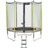 Trampoline De Jardin 244 Cm + Filet De Sécurité + échelle JUMPI Taupe/Vert 250 2 Trampoline De Jardin 244 Cm + Filet De Sécurité + échelle JUMPI Taupe/Vert 250 -Trampoline Rabais Boutique trampoline de jardin 244 cm filet de securite echelle jumpi taupevert 250