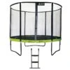 Trampoline De Jardin Rond 305 Cm + Filet De Sécurité + échelle | PUNCHI Vert 30 -Trampoline Rabais Boutique trampoline de jardin rond 305 cm filet de securite echelle punchi vert 30