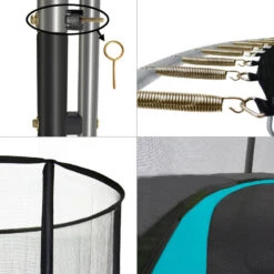 Trampoline De Jardin Rond 430 Cm + Filet De Sécurité + échelle | PUNCHI Bleu 43 8 Trampoline De Jardin Rond 430 Cm + Filet De Sécurité + échelle | PUNCHI Bleu 43 -Trampoline Rabais Boutique trampoline de jardin rond 430 cm filet de securite echelle punchi bleu 43 1