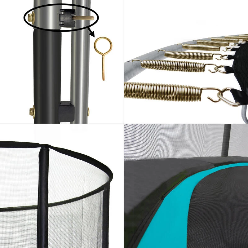 Trampoline De Jardin Rond 430 Cm + Filet De Sécurité + échelle | PUNCHI Bleu 43 4 Trampoline De Jardin Rond 430 Cm + Filet De Sécurité + échelle | PUNCHI Bleu 43 – Image 2