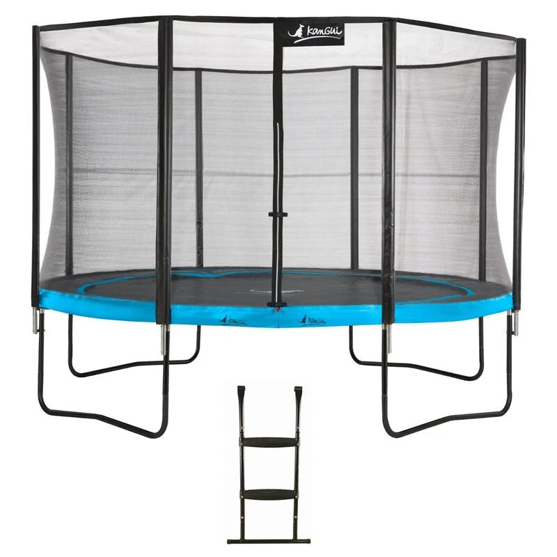 Trampoline De Jardin Rond 430 Cm + Filet De Sécurité + échelle | PUNCHI Bleu 43 3 Trampoline De Jardin Rond 430 Cm + Filet De Sécurité + échelle | PUNCHI Bleu 43