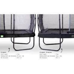 EXIT TOYS Trampoline EXIT Elegant Premium 214x366cm Avec Filet De Sécurité Deluxe - Noir -Trampoline Rabais Boutique trampoline exit elegant premium 214x366cm avec filet de securite deluxe noir 4