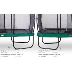 EXIT TOYS Trampoline EXIT Elegant Premium 244x427cm Avec Filet De Sécurité Deluxe - Vert -Trampoline Rabais Boutique trampoline exit elegant premium 244x427cm avec filet de securite deluxe vert 4