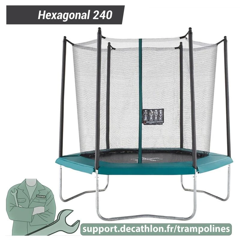 TRAMPOLINE HEXAGONAL 240 / OCTOGONAL 300 - Pied En V 4 TRAMPOLINE HEXAGONAL 240 / OCTOGONAL 300 - Pied En V – Image 2