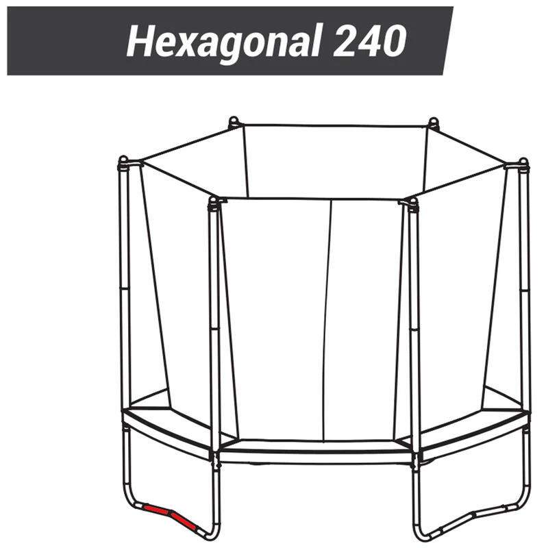 TRAMPOLINE HEXAGONAL 240 / OCTOGONAL 300 - Pied En V 5 TRAMPOLINE HEXAGONAL 240 / OCTOGONAL 300 - Pied En V – Image 3