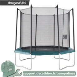 TRAMPOLINE HEXAGONAL 240 / OCTOGONAL 300 - POTEAU BAS 10 TRAMPOLINE HEXAGONAL 240 / OCTOGONAL 300 - POTEAU BAS -Trampoline Rabais Boutique trampoline hexagonal 240 octogonal 300 poteau bas 3