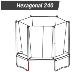 TRAMPOLINE HEXAGONAL 240 - Pied En L 7 TRAMPOLINE HEXAGONAL 240 - Pied En L -Trampoline Rabais Boutique trampoline hexagonal 240 pied en l 2