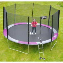 Trampoline Rond Ø250cm Avec Filet, échelle, Bâche Et Kit Ancrage- RALLI 250 -Trampoline Rabais Boutique trampoline rond o250cm avec filet echelle bache et kit ancrage ralli 250 2