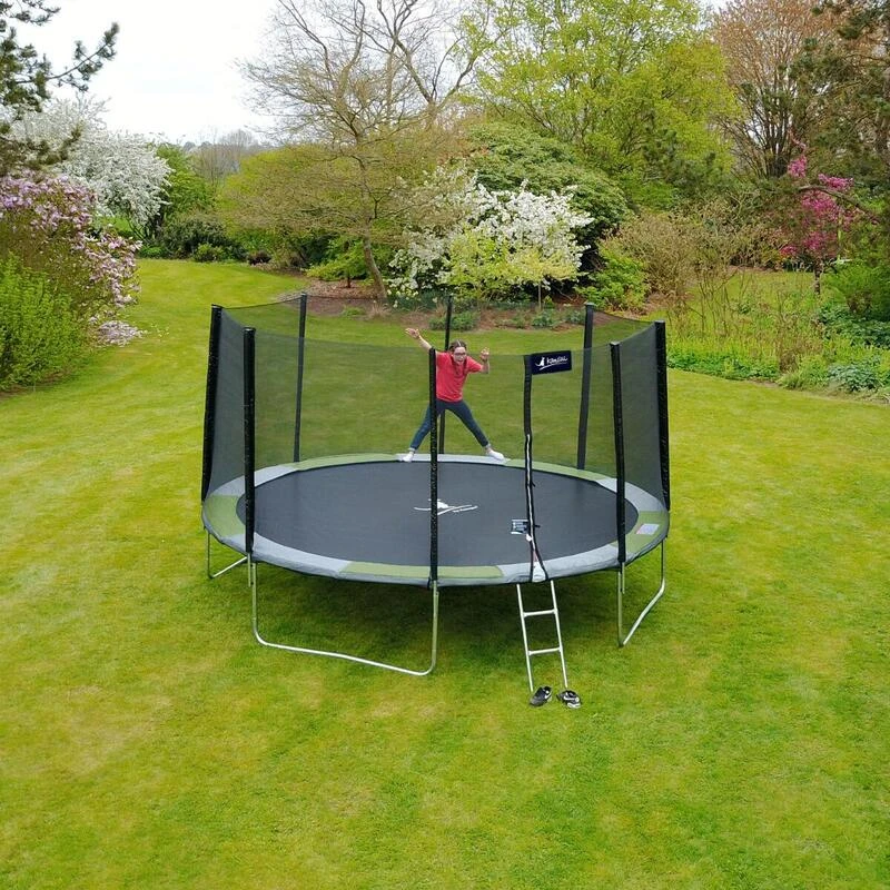 Trampoline Rond Ø300cm Avec Filet, échelle, Bâche Et Kit Ancrage - RALLI 300 4 Trampoline Rond Ø300cm Avec Filet, échelle, Bâche Et Kit Ancrage - RALLI 300 – Image 2