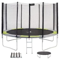 Trampoline Rond Ø430cm Avec Filet, échelle, Bâche Et Kit Ancrage - RALLI 430