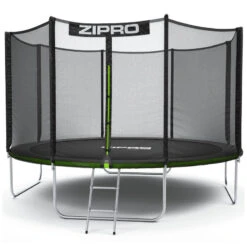 Trampoline Rond Zipro Jump Pro 12FT 374cm Avec Filet De Protection Extérieur