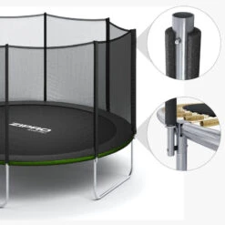 Trampoline Rond Zipro Jump Pro 12FT 374cm Avec Filet De Protection Extérieur -Trampoline Rabais Boutique trampoline rond zipro jump pro 12ft 374cm avec filet de protection exterieur 4